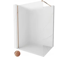 Mexen Kioto Walk-in dušo sienelė 70 x 200 cm rožinio aukso spalvos, 8 mm stiklas