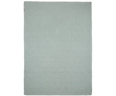 Meyco Baby megztas žieminis velvetinis kūdikio pledukas su mazgais (80% medvilnės ir 20% poliesterio) - universalus, lengvai prižiūrimas, laidus orui, Stone Žalias (75cm x 100cm)