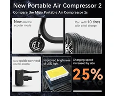 Mi Mijia elektrinis oro siurblys 2 nešiojamas dviračio siurblys oro kompresorius mini elektrinis kompresorinis siurblys (2000 mah baterija, automatinio sustabdymo funkcija, 150 psi, 10,3 bar) automobiliui, dviračiui, motociklui, kamuoliui