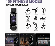 Išmanusis laikrodis Mi Smart Band 8 - apyrankė aktyvumui, amoled ekranas, širdies ritmo monitorius, 190 mah, 150+ sporto režimų, iki 16 dienų autonomijos, juoda