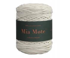 Mia Mote pintas medvilninis makramė siūlas 3mm 100m kremas
