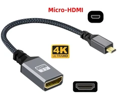 Micro Hdmi 1.4 tiesus į Hdmi prailginimo laidas 4k