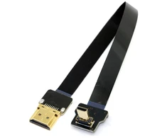 Micro Hdmi kampinis laidas 90° 50cm Fpv dronams ir kameroms