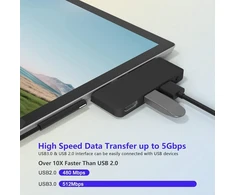 Microsoft Surface Go 3 stotelė: 4k Hdmi, Usb 3.0, Audio