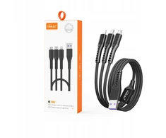 Mietubl Usb maitinimo kabelis - 3 viename - Type-c / Lightning / Microusb