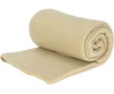Mijoma 2 polarinio fliso antklodžių rinkinys su apsauga nuo susidarymo ir apmėtytu kraštu, 125 x 150 cm, apie 330 g, lengvai prižiūrimi, įvairių vienspalvių spalvų (smėlio spalvos)