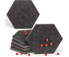 Mijoma Veltinio Memo Lenta Šešiakampė Skelbimų Lenta su 12 smeigtukų, lipnus rinkinys iš 6, 15x17cm