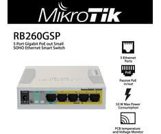 Mikrotik Css106-1g-4p-1s 5 prievadų gigabitinis cloud smart switch poe swos sfp