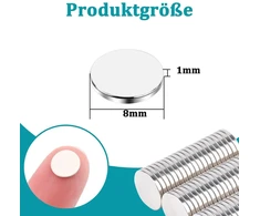 Min ci 8 x 1 mm magnetukai mini strong, 50 mažų plokščių neodimio magnetų pakuotė, apvalūs magnetai, pirkti stiprius magnetus magnetinei lentai, skelbimų lentai