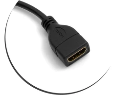 Mini Hdmi kampinis adapteris į Hdmi laidas, 16 cm