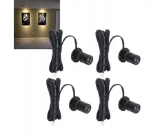 Mini led taškinis apšvietimas 5 V usb 4 vnt šilta šviesa