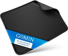 Mini pelės kilimėlis - 230 x 180 mm žaidimų pelės kilimėlis - be trukdančio logotipo ir apsiūtais kraštais - neslystantis ir atsparus vandeniui - pagerina greitį ir tikslumą pc, biurui, nešiojamam kompiuteriui, kompiuteriui, juodas Gomin