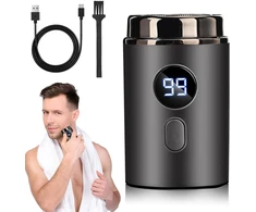 Mini skustuvas vyrams Electric 2025 Portable Mini Shaver Electric Mini Shaver vyrams su Led ekranu Atsparus vandeniui Wet and Dry Shaver Deep Cleaning Shaver dovana vyrams