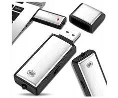 Mini šnipinėjimo diktofonas pendrive 16 gb pasiklausymo įrenginys blakė balso aptikimas