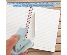 Mini vienos skylės skylamušis, nešiojamas daugiafunkcinis rankinis skylamušis, dokumentų įrišimas, namų studentų biuras, tinka "pasidaryk pats" nuotraukų albumams, suvenyrų skirtukams, skirtukų aplankas, nešiojamas daugiafunkcinis rankinis skylamušis
