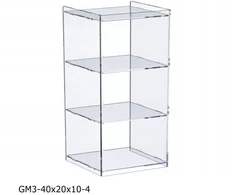 Mini vitrina 40x20x10cm iš 3mm plexi ant prekystalio lentynos spintelės kolekcijoms