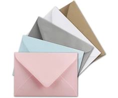 Mini vokai – 5,2 x 7,6 cm – su drėgnu uždarymu gėlių sveikinimams, atvirukams, pakabukams ir piniginėms dovanoms, Farbenfroh by Gustav Neuser
