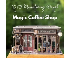 Miniatiūrinis "pasidaryk pats" namelis - Magic Coffee Shop | Book Nook | Rolife 3d dėlionė