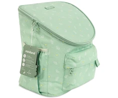 Miniland Ecothermibag žalias termo krepšys pietums iš perdirbto audinio, labai erdvus, skirtas pakabinti ant vežimėlio