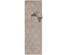 Minkštas šerpių kilimas "perrotin", 80x240 cm, smėlio spalvos