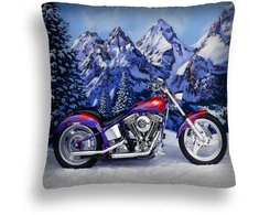 Minky pagalvėlė Motor 01 Harley Usa Góry Chopper 50x50