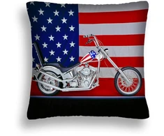 Minky pagalvėlė motor 03 mėlynas chopperis 50x50