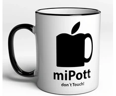 Mipott puodelis "don't Touch" su užrašu, skirtas darbui / biurui