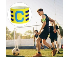 Miraculife vaikiškos kapitono raiščio rinkinys, 4 vnt., kapitono raištis futbolui, reguliuojamos futbolo kapitono apyrankės, daugiaspalvė elastinė žaidėjo raištis vaikams, jaunių klubų sportui