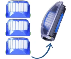 Mirtux 3 filtrų rinkinys, suderinamas su Roomba 600 serija | Atsarginės dalys Roomba 610, 615, 620, 630, 635, 650, 660, 680, 690, 695... (visi modeliai) | Atsarginis filtras, skirtas Roomba