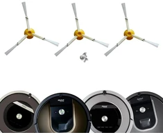 Mirtux šoninių šepetėlių rinkinys, 3 vnt., suderinamas su Roomba 800 ir 900 serijomis, atsarginės dalys Roomba 850, 860, 870, 880, 890, 960, 980... (visi modeliai) | atsarginės dalys Roomba