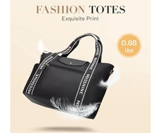 Missnine Tote Bag 15.6 colių nešiojamojo kompiuterio krepšys, lengvas darbo krepšys moterims, didelės talpos kompiuterio krepšys biurui, kelionėms, juodas, 当代