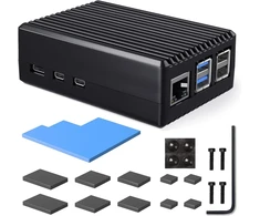 Miuzei Metalinis dėklas Raspberry Pi 5 su pasyviu aušinimu