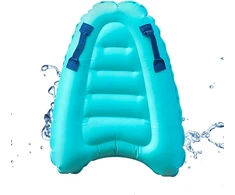 Mizikuu pripučiamas bodyboard'as, bodyboard'as, pripučiama plaukimo lenta su rankenomis, pripučiamas plaukimo ratas baseinui, banglentė, banglentė vaikams paplūdimiui, banglenčių sportui, baseinui, plaukiojimui, vasarai, vandens sportui, mėlyna