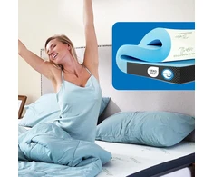 Mks.® Antklodė-čiužinys 90 x 200 cm H3, gelinis memory foam antklodė-čiužinys 7 cm storio, neslystantis antklodė-čiužinys, visko antklodė-čiužinys su nuimamu bambuko užvalkalu, kvėpuojantis ir skalbiamas