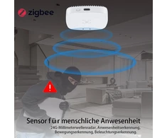 Mmwave žmogaus buvimo jutiklis, zigbee milimetrinių bangų radaro aptikimo jutiklis, reikalingas tuya hub, palaiko home assistant zigbee2mqtt