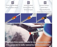 Mobilus slėginis ploviklis, belaidis nešiojamas slėginis ploviklis su 2 baterijomis, 21 V nešiojamas slėginis ploviklis su 2 daugiafunkciniais antgaliais, 5 m žarna, slėginis ploviklis sodui/automobiliui/kiemui/tvorai