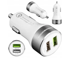 Modecom Uniwersali automobilinė įkroviklio stotelė 2xusb (qc 3.0 + Usb)
