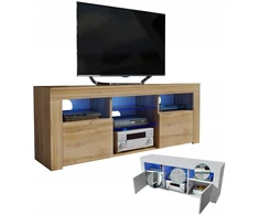 TV staliukas Moderni Tv spintelė po televizoriumi 150 140 komoda ąžuolas wotan visa 145cm