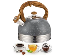Modernus marmurinis virdulys su švilpuku dujinei indukcinei viryklei 2,5 l Elitehoff 5151