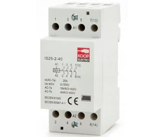 Modulinis kontaktorius 25-40 230v 25a 2p 4no 3-fazių normaliai uždaras ant din th35 bėgelio