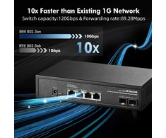 Šakotuvas Mokerlink 6 prievadų 10gbps valdomas jungiklis