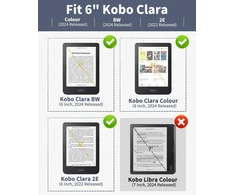 Moko dėklas, suderinamas su Kobo Clara Bw 2024 / Clara Colour 2024 / Clara 2e 6 colių 2022, itin plonas lengvas Tpu apsauginis išmanusis dėklas su automatiniu miego/pabudimo funkcija, mėlynos žvaigždės