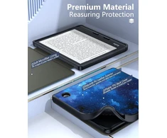 Moko dėklas, suderinamas su Kobo Libra Colour 7 colių 2024 m., itin plonas lengvas Tpu apsauginis išmanusis dėklas su automatiniu miego/pabudimo režimu, mėlynos žvaigždės