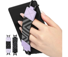 Moko riešo dirželis 6–8 colių kindle Ereaders fire planšetiniams kompiuteriams/kobo/voyaga/lenovo/sony e. knygų planšetiniams kompiuteriams, labai elastingas universalus laikymo dirželis, planšetinio kompiuterio pirštų laikiklis, 2 vnt., juodas + taro vio