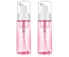 Molain 2 putų dozatorių pakuotė, 60 ml muilo putų dozatorius, buteliukas su pompa, kelioniniai putų buteliukai su pompa, nešiojamas dozatoriaus buteliukas kosmetikai, šampūnui, kremui (rožinis)