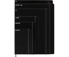 Moleskine savaitinis planuotojas, vertikalus savaitinis planuotojas 12 mėnesių 2025 metams, kietas viršelis ir elastinė juostelė, juoda spalva, didelis formatas 13 x 21 cm
