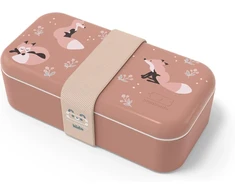 Monbento - vaikiška Mb Foodie Fox priešpiečių dėžutė - Fox - bento dėžutė vaikams, pagaminta Prancūzijoje - idealiai tinka pietums ar užkandžiams mokykloje/parke - be Bpa - saugus maistui - rožinė