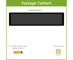 Monitorius Waveshare 11.9 colių ips capacitive jutiklinis valdymo skydelis ekranas, suderinamas su raspberry pi 4b/3b+/3a+ 320×1480 rezoliucijos dsi sąsajos lcd