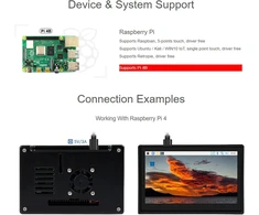 Monitorius Waveshare 4.3" Dsi Lcd su dėklu Raspberry Pi 4b
