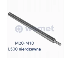 Montavimo inkaras - Smeigtukas M20-m10 L500 išorinis sriegis nerūdijantis